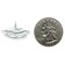 Sterling Silver Graduation Cap Charm Pendant Jewelry 14mm x 23mm